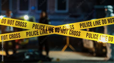 Thematic photo of a fire truck in a garage with police tape, illustrating a crime scene at an OSP unit