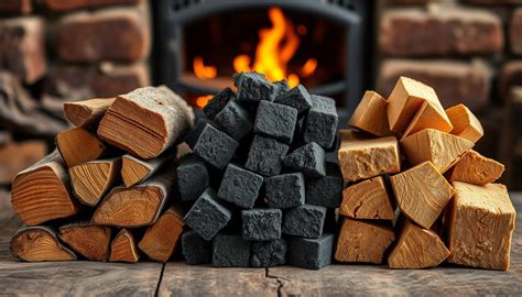 Infografika przedstawiająca rodzaje dopuszczalnych paliw do kominka