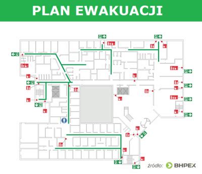 mapa ewakuacyjna, drogi ucieczki