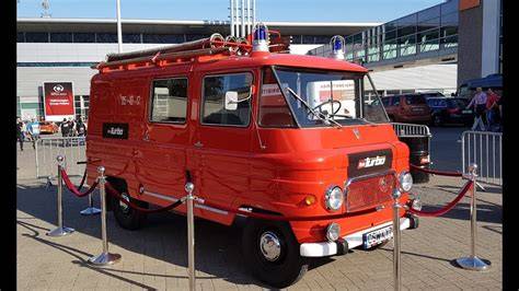 Thematic photo of a historic Polish Żuk fire truck in good condition