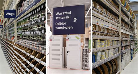 Szkic rozkładu sklepu Leroy Merlin z zaznaczonym miejscem pożaru regału ze środkami chemicznymi w Łodzi
