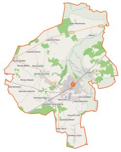 Mapa lokalizacyjna wsi Daniłowo Duże w gminie Łapy