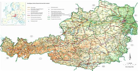 Mapa Austrii z zaznaczonymi kluczowymi tunelami drogowymi i kolejowymi