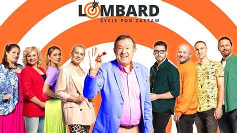 Zdjęcie obsady serialu Lombard. Życie pod zastaw na tle wnętrza lombardu