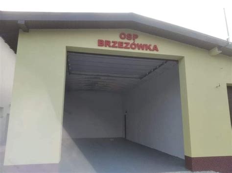 Schamat funkcjonalnego garażu OSP z podziałem na strefę garażową, socjalną i techniczną