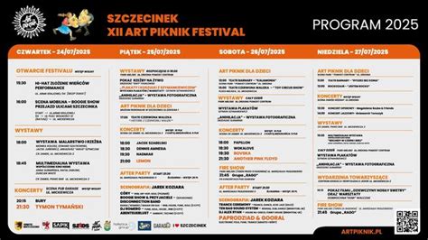Infografika przedstawiająca harmonogram atrakcji podczas IV Pikniku u Strażaków