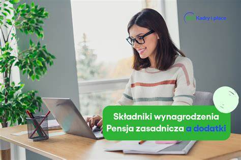 Infografika przedstawiająca strukturę wynagrodzenia strażaka PSP: pensja zasadnicza + dodatki (stażowy, za stopień, mieszkaniowy, motywacyjny).