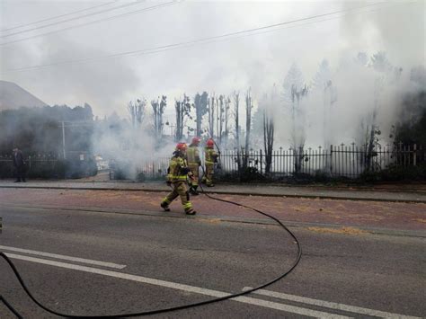 zdjęcie z miejsca akcji gaśniczej po uszkodzeniu gazociągu