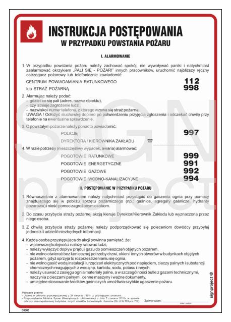 Schemat działania gaśniczego w przypadku pożaru agregatu