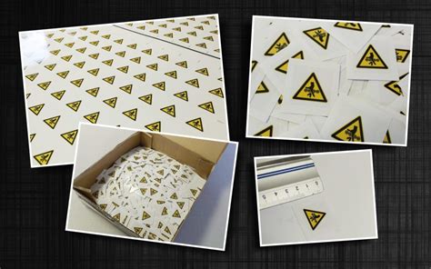 Zbliżenie na precyzyjnie docięte elementy folii odblaskowej