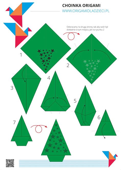 Zestawienie kółek i elementów do złożenia ptaszków z origami