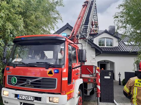pożar domu jednorodzinnego w Radzyniu Chełmińskim