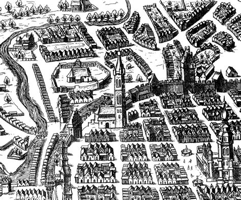 Historyczna rafineria cukru we Wrocławiu, rycina lub plan z epoki