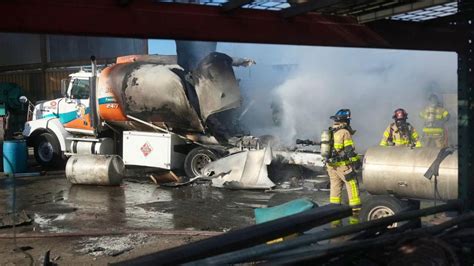 Thematic photo of a truck fire or explosion aftermath