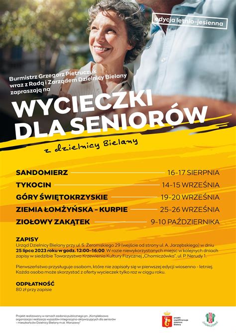 Infografika przedstawiająca strukturę wsparcia dla seniorów i osób z niepełnosprawnościami w Bieruniu