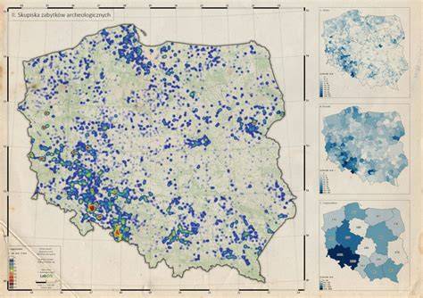 mapa stanowisk archeologicznych w gminie Pieńsk