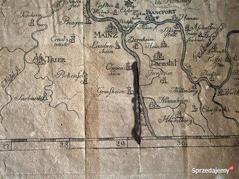 historyczna rycina lub mapa przedstawiająca zamek w Pieńsku