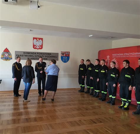 Widok zewnętrzny Komendy Powiatowej PSP w Krotoszynie od strony ul. Mickiewicza