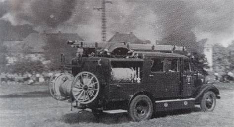 Wóz bojowy lubańskiej Feuerschutzpolizei (zdjęcie sprzed 1945 r.)