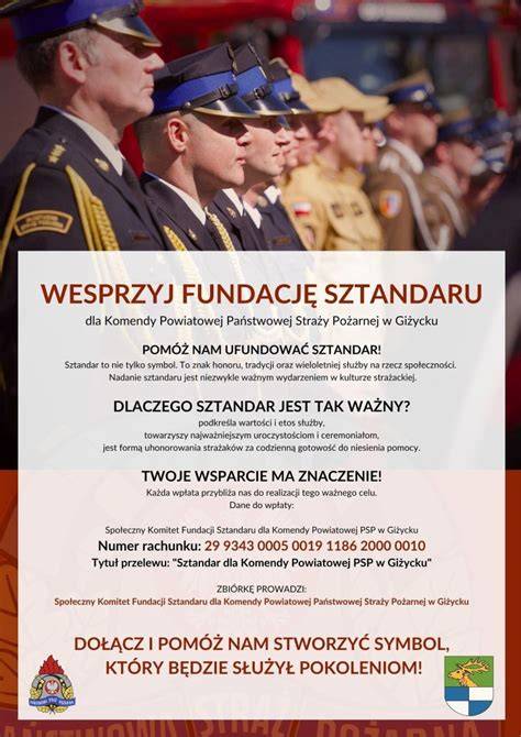 Sztandar ufundowany dla Komendy Powiatowej PSP w Lubaniu