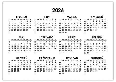 Tabela kalendarza na grudzień 2008 z numerami tygodni
