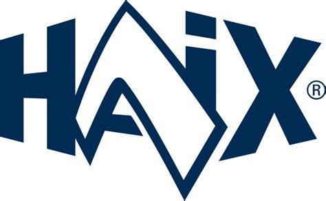 Logo marki Haix i krótka infografika o historii firmy