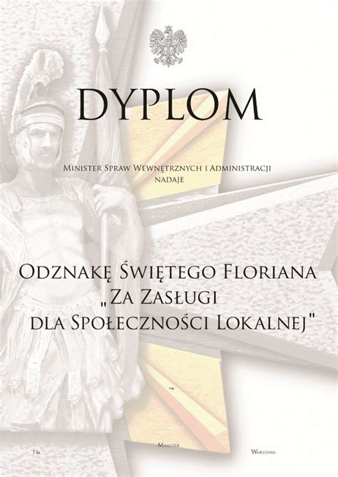 Zdjęcie odznaki św. Floriana oraz przykładów identyfikatorów imiennych dla strażaków