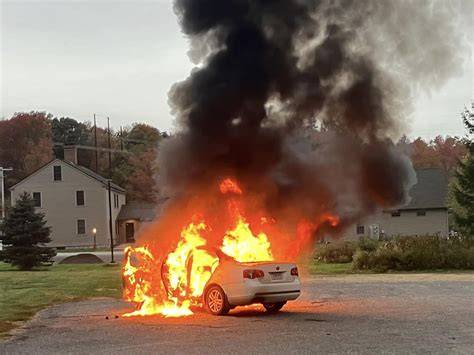 Thematic photo of a car fire