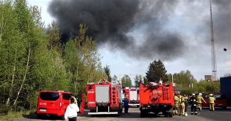 Akcja gaśnicza na placu budowy w Warce