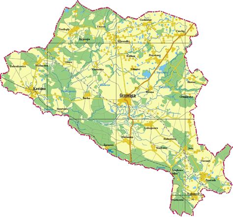 mapa miejscowości Grzmiąca i Iwin