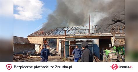 Zdjęcie spalonego zakładu Mebelplast w Kieźlinach