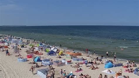 Widok na zachodnią plażę w Mrzeżynie
