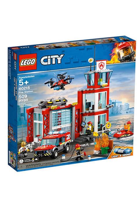 Schemat wozu strażackiego LEGO z dronami i centrum kontroli