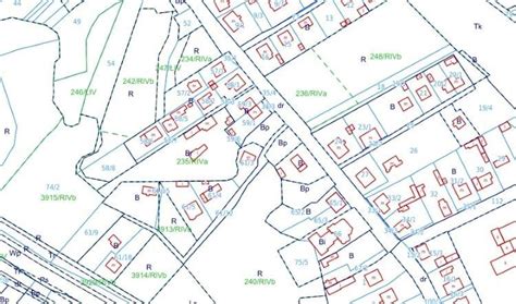 mapa ewidencyjna z zaznaczonymi granicami