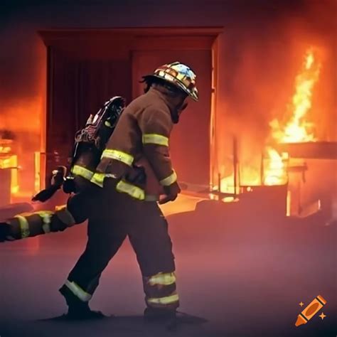 Thematic photo of a house fire with emergency services responding