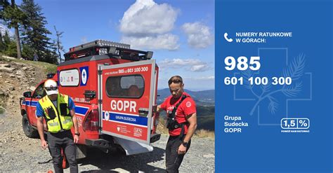 ratownik GOPR w akcji niesienia pomocy w górach