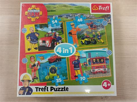 Zestaw puzzli 4w1 Strażak Sam w opakowaniu