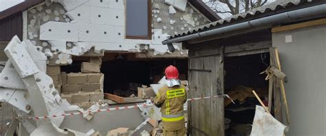 zdjęcie zniszczonego pożarem budynku Urzędu Miejskiego w Kwidzynie