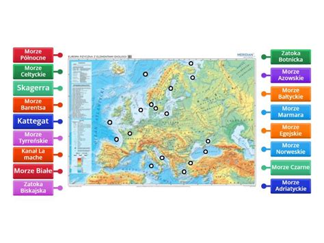 Mapa Cieśniny Kerczeńskiej z zaznaczonymi kluczowymi lokalizacjami