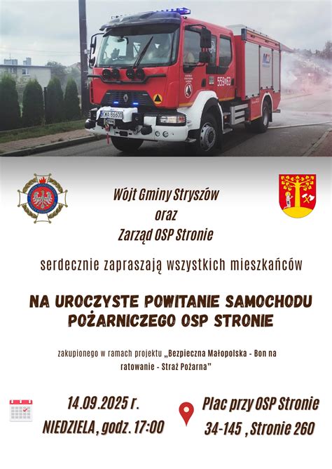 Uroczyste powitanie nowego samochodu ratowniczo-gaśniczego w OSP Gorzyce