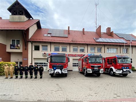 Zdjęcie drużyny KP PSP Pleszew podczas zawodów w Stężycy