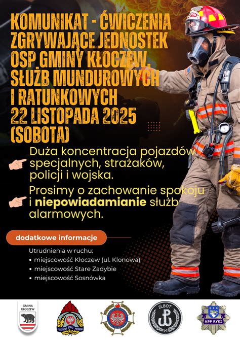 Panel otwierający ćwiczenia OSP, strażacy i przedstawiciele służb mundurowych