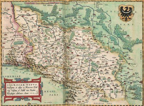 Mapa historyczna Śląska z zaznaczonym Trębaczowem