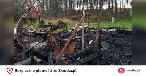 zdjęcie zgliszcz warsztatu stolarskiego po pożarze