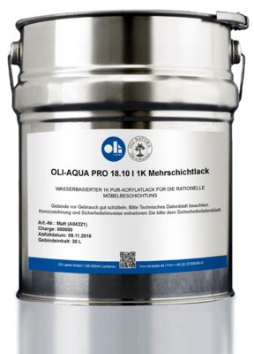 Zdjęcie produktu: Lakier OLI-AQUA PRO M 18.10 I 1K