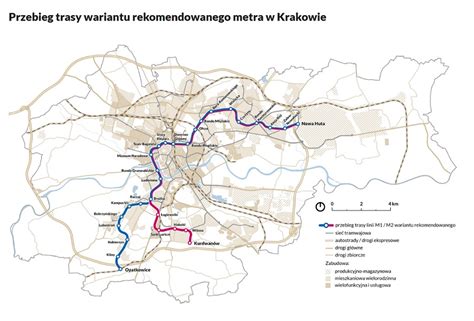 Mapa trasy linii autobusowej 476 w Krakowie