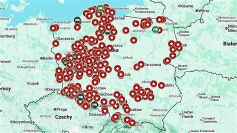 Mapa z lokalizacją zakładów zegarmistrzowskich w Luboniu