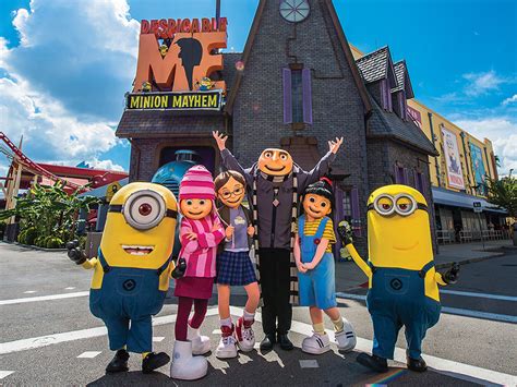 Widok na atrakcję Despicable Me Minion Mayhem w Universal Studios Hollywood