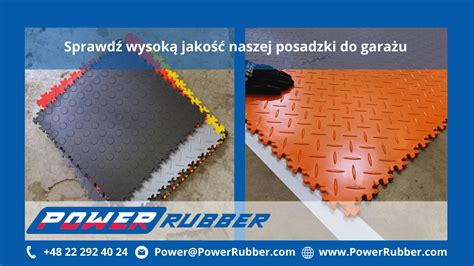 Zdjęcie wytrzymałej posadzki modułowej PVC w garażu remizy strażackiej