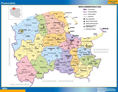 Mapa województwa pomorskiego z zaznaczonymi miastami Gdańsk i Wejherowo oraz okolicznymi miejscowościami takimi jak Bolszewo, Sobieszewo, Przodkowo, Wrzeszcz